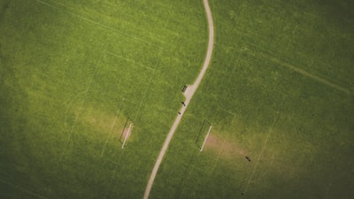 Football field have a bird's eye view of photography
